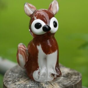 Murano like glass Fox figurine